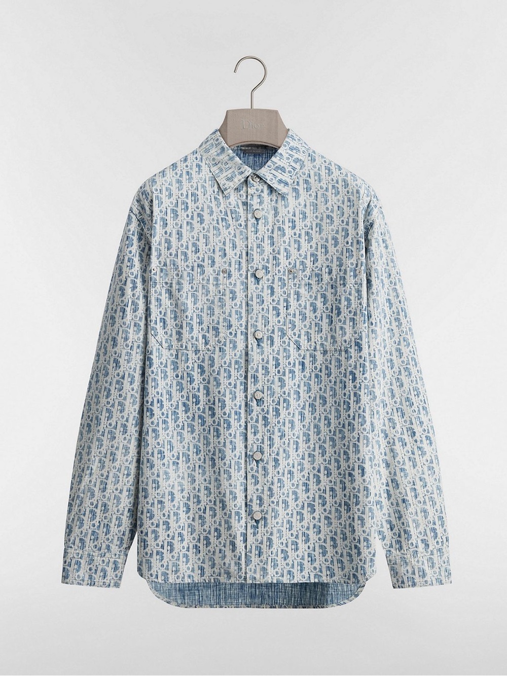 Blue and White Dior Oblique Kasuri Cotton Denim